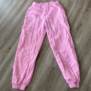 Bubblegum pink joggers